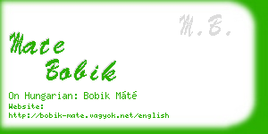 mate bobik business card